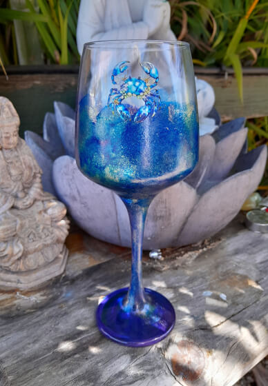 Alcohol Ink Wine Glass Crafting Workshop