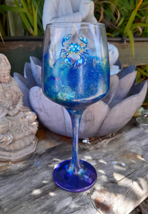 Alcohol Ink Wine Glass Crafting Workshop