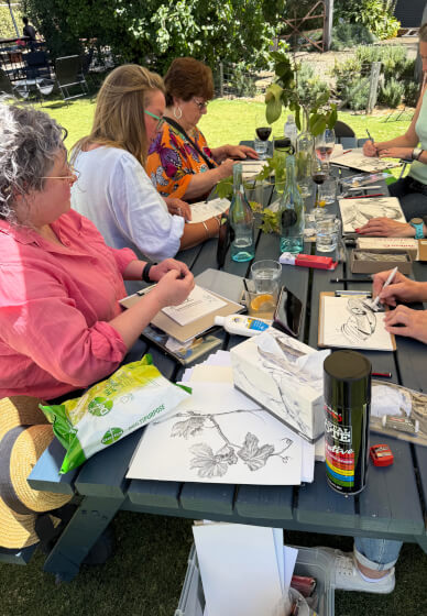 Charcoal Drawing Class: Amongst the Vines