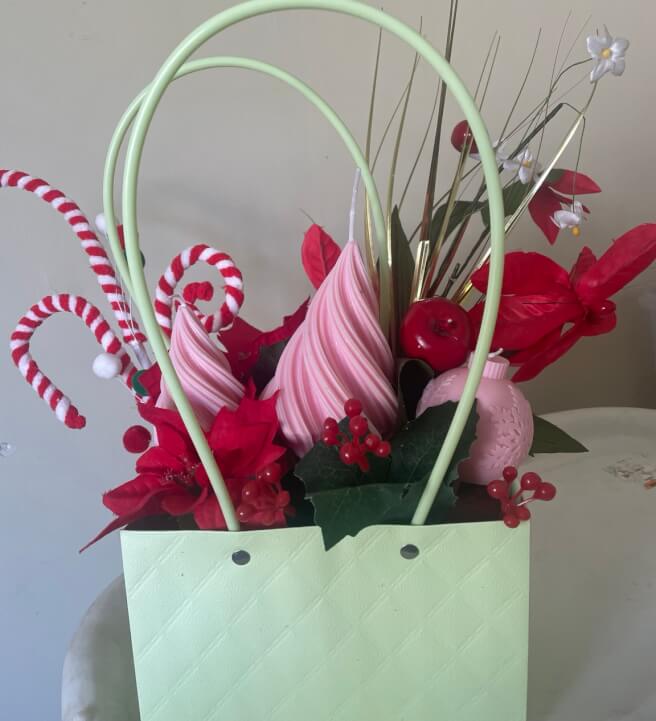 Christmas Candle Flower Arrangement Workshop