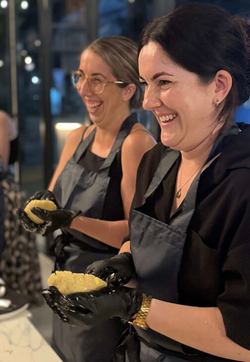 Italian Cooking Class at Enzo's Cucina Carrara Arancini and Ravioli