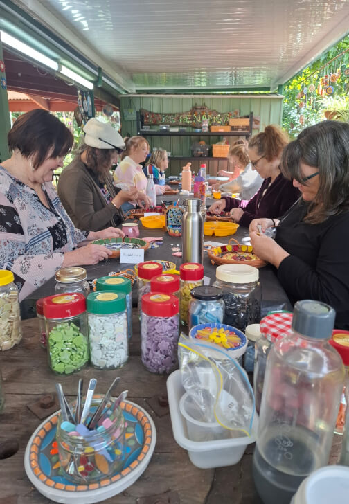 Mosaic Bird Bath Workshop