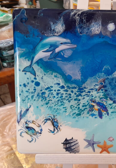 Ocean Life Resin Art Workshop — Petrie | Create Marine‑Inspired R
