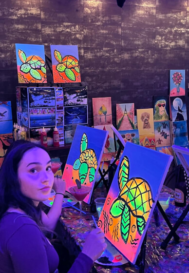 Paint and Sip: Glow UV Light Paint Party