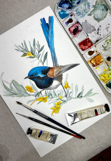 Premium Watercolour Painting Experience: Brush with Birds