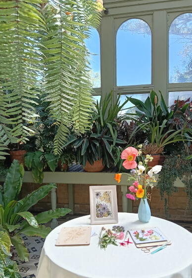 Pressed Flower Art Workshop at Rippon Lea Estate
