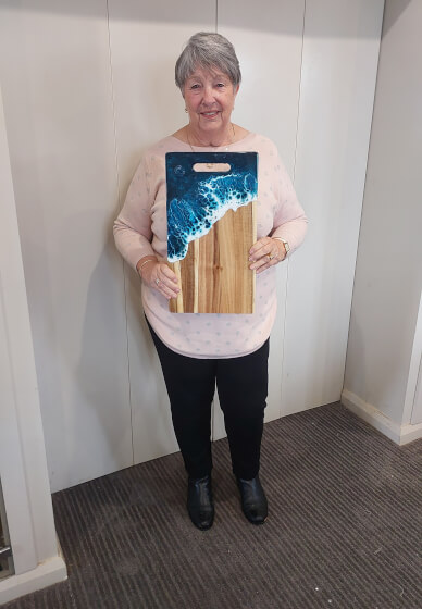 Resin Ocean Wave Cheeseboard Workshop