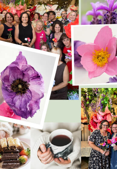 Spring Bouquet Paper Flower Workshop with Sweet Treats and Tea