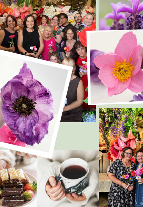 Spring Bouquet Paper Flower Workshop with Sweet Treats and Tea