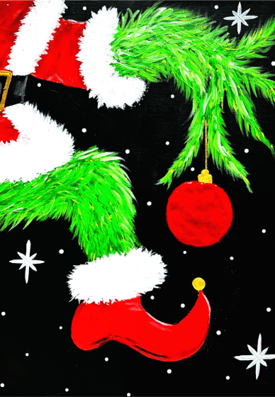 The Sneaky Twinkle Toed Grinch Paint and Sip Workshop
