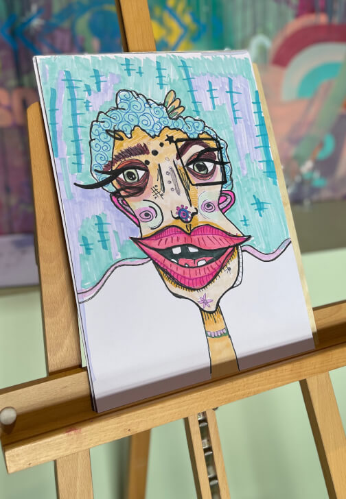 Trash Drawing Workshop: Self-Portrait Edition