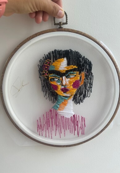 Tulle Portrait Embroidery Workshop