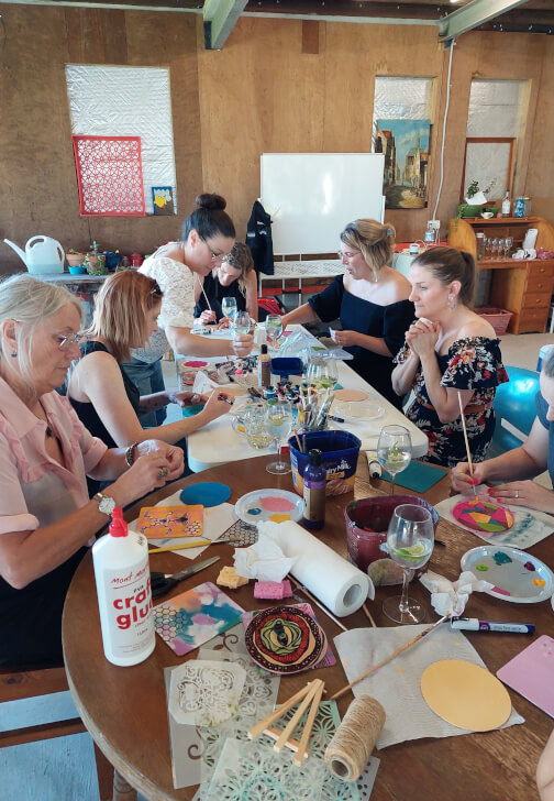 Painting class in West End, QLD