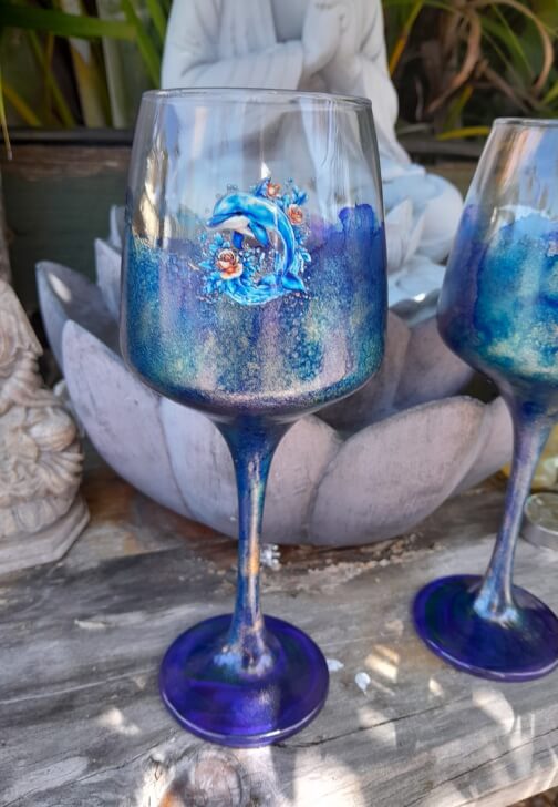 Alcohol Ink Wine Glass Crafting Workshop