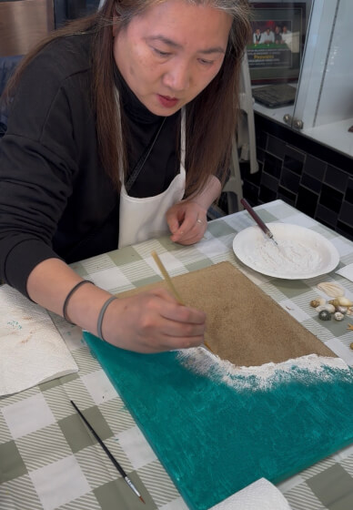 Beach Textured Painting Workshop for Beginners