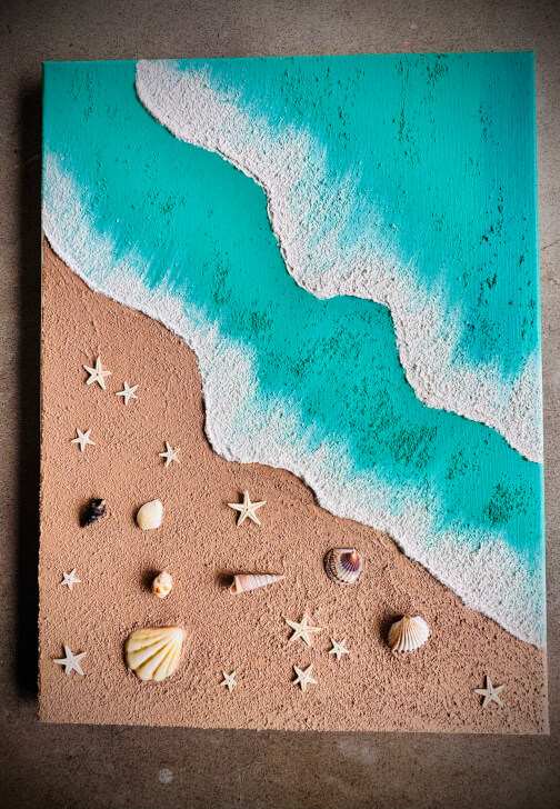 Beach Textured Painting Workshop for Beginners