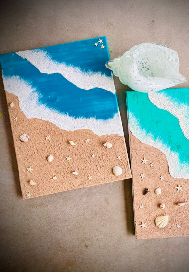 Beach Textured Painting Workshop for Beginners