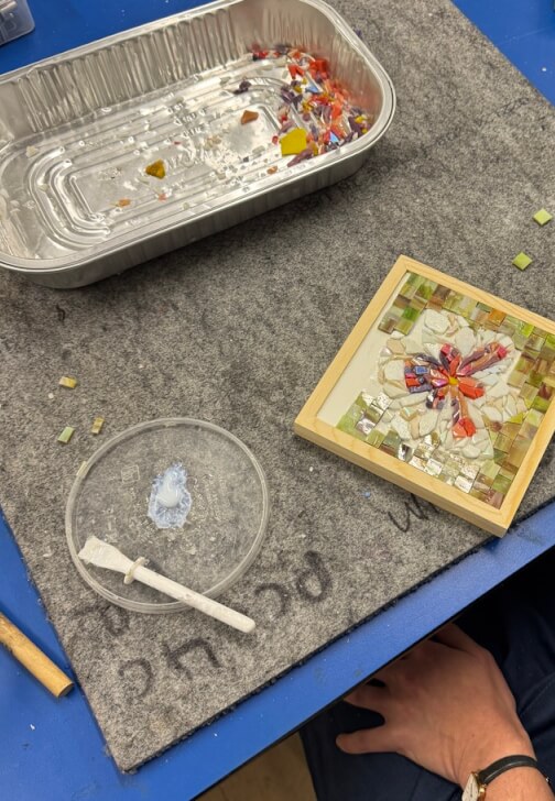 Photo from a glassblowing and Mosaic class in Richardson