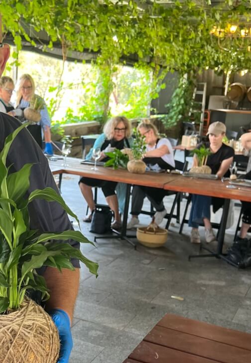 Bendigo Kokedama Workshop Wine and Twine at St Annes Winery