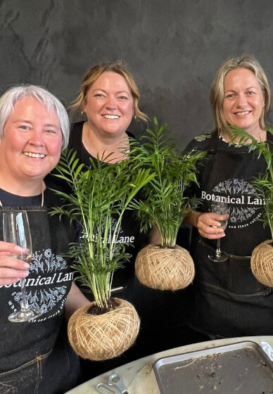Bendigo Kokedama Workshop Wine and Twine at St Annes Winery