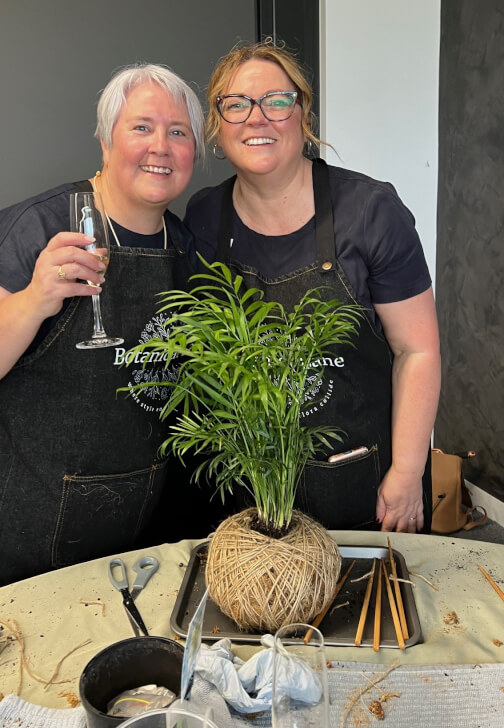 Photo from a kokedama class in Ravenswood