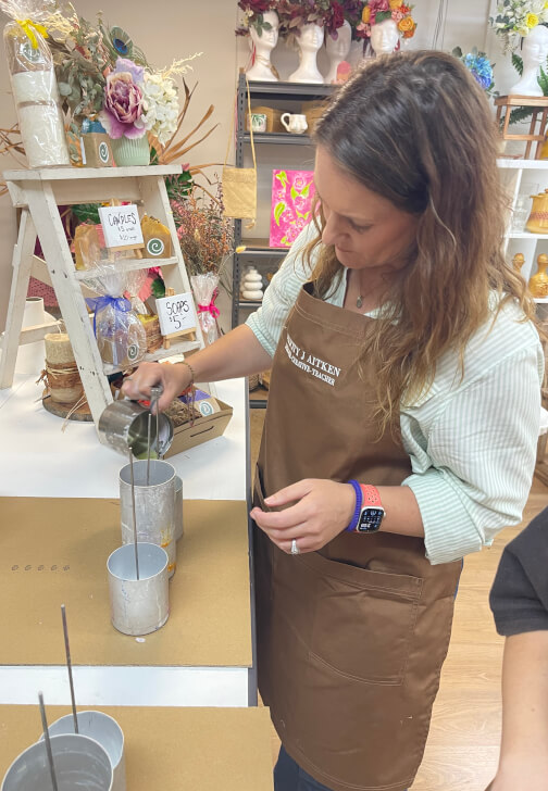 Candle Making class in Caringbah with Felicity J Aitken - Creator Teacher