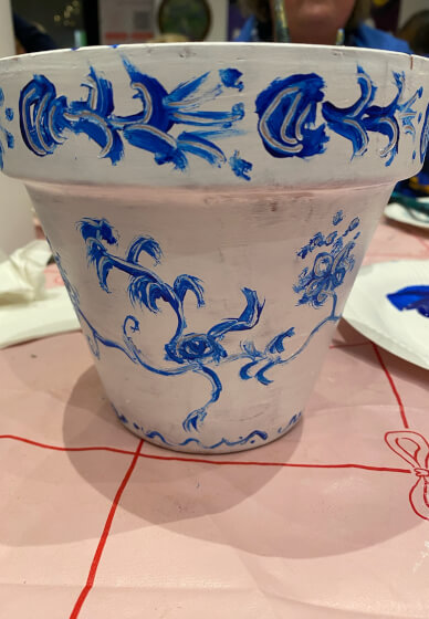 Ceramics for Corporate Team Building - Paint a Pot and Sip Class