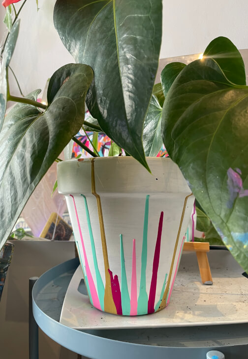 Ceramics for Corporate Team Building - Paint a Pot and Sip Class