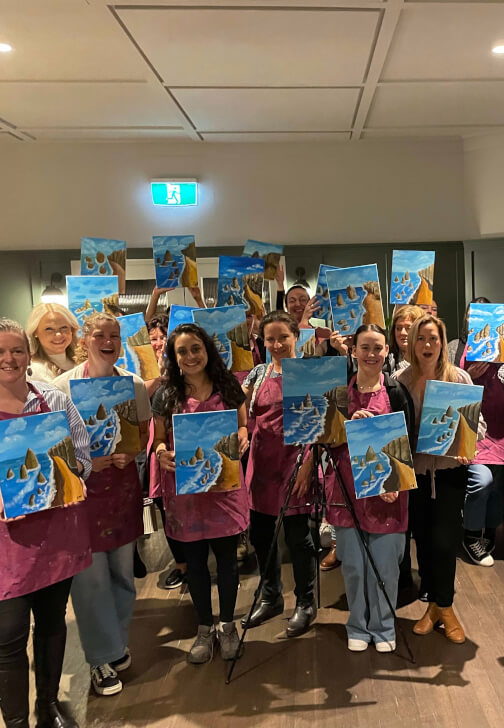 Photo from a painting class in Northcote