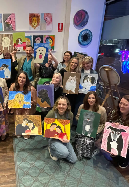 Painting class in Northcote, VIC