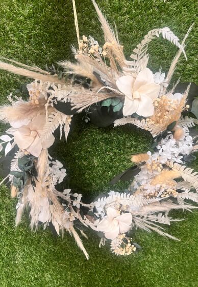 Christmas Floral Wreath. Workshop