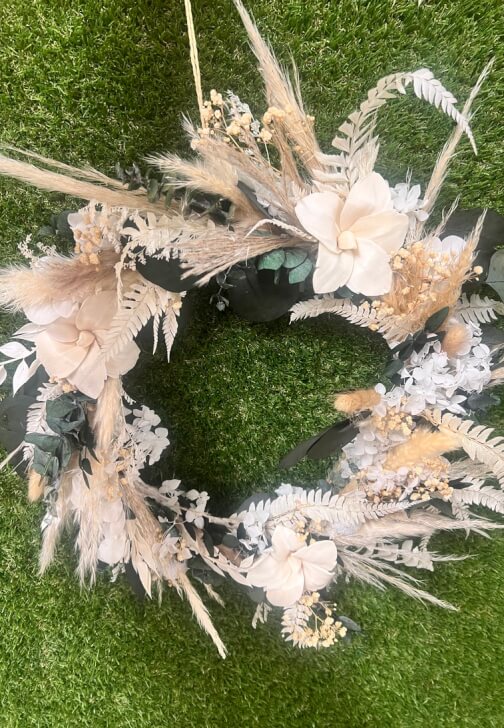 Christmas Floral Wreath. Workshop