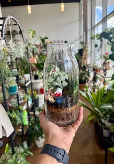 Christmas Mini Garden Terrarium Workshop