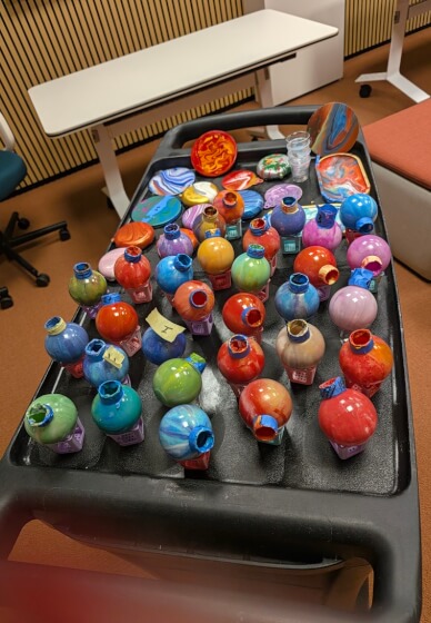 Christmas Ornaments Workshop: Bubbles and Baubles in Fluid Art