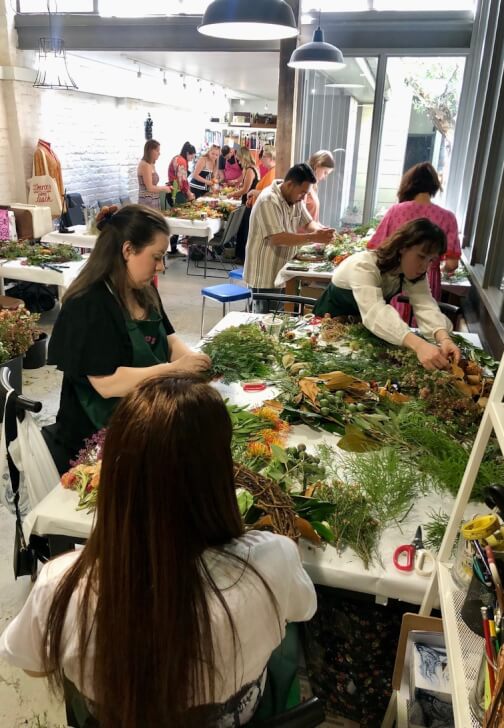 Floristry class in Chippendale, NSW