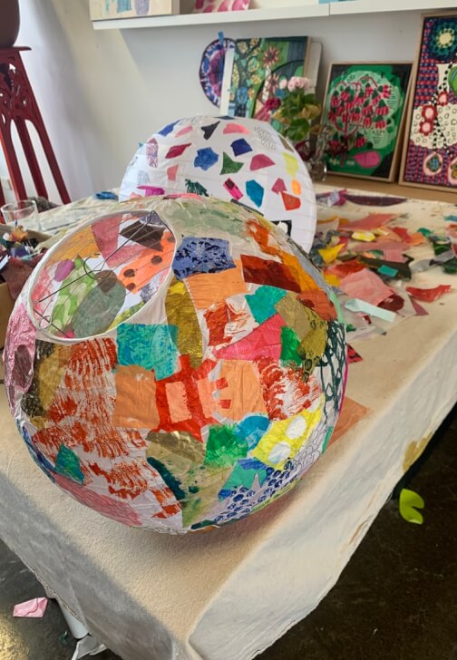 Photo from a paper Craft and Ink class in Brunswick