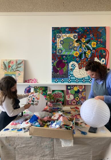 Collage Lantern Workshop for Kids and Adults