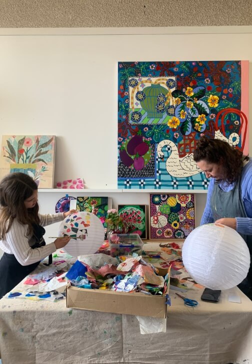 Collage Lantern Workshop for Kids and Adults