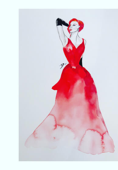 Fashion Illustration Christmas Card Making at Home
