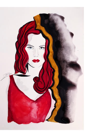 Fashion Illustration Christmas Card Making at Home