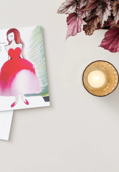 Fashion Illustration Christmas Card Making at Home