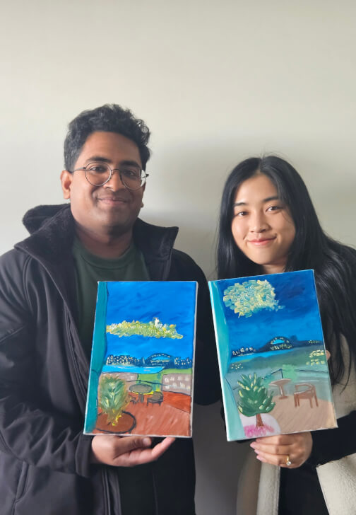 Painting class in Sydney with U R U Studio