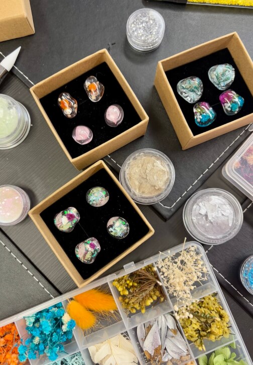 Floral Earring Resin Jewellery Workshop