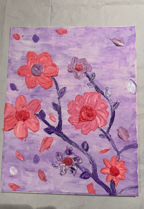 Floral Textured Art Workshop