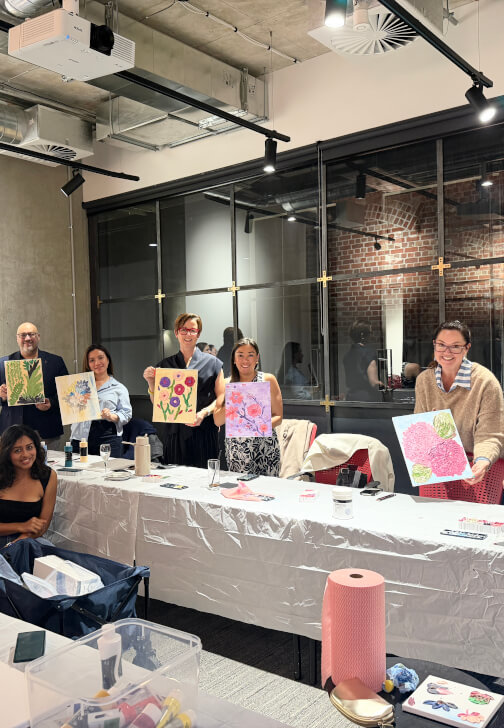 Painting class in Werribee with Bohomonkey Studio