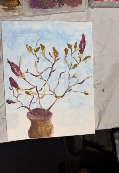 Floral Textured Art Workshop