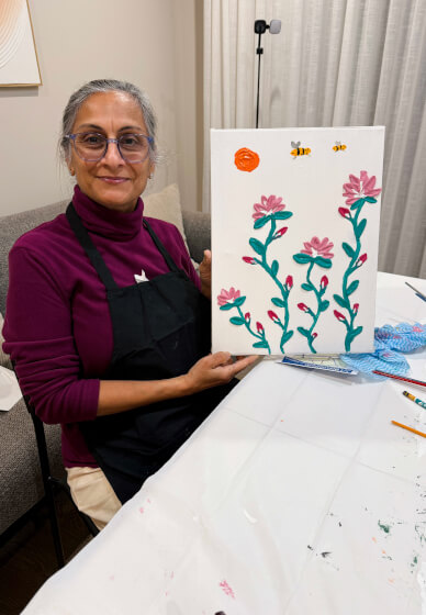 Floral Textured Art Workshop – Create Your Own Masterpiece