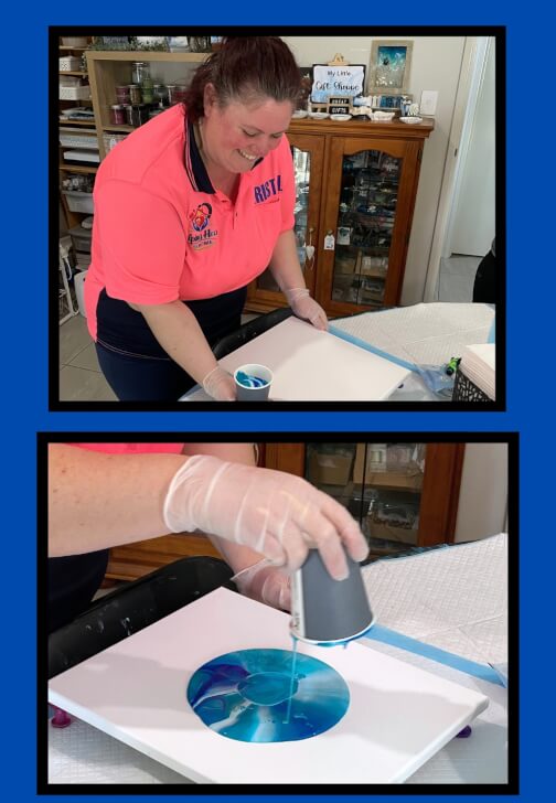 Photo from a fluid Art class in Lakelands