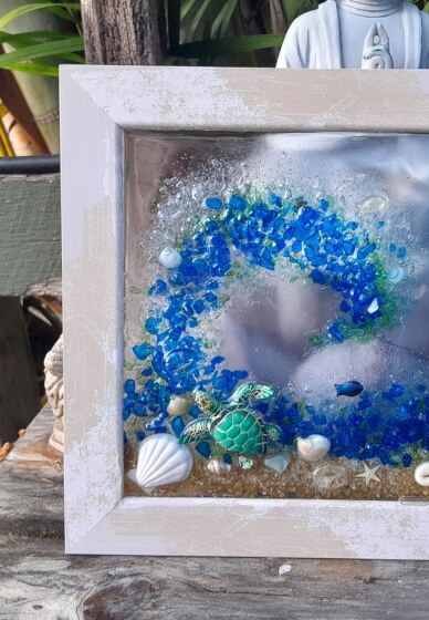 Framed Glass Suncatcher Class: Dreamy Oceanscape