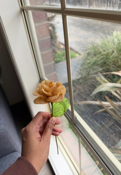 French Beaded Rose Workshop
